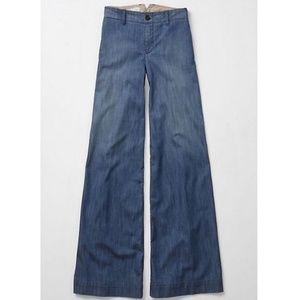 NWT Anthropologie Level 99 wide-leg chambray